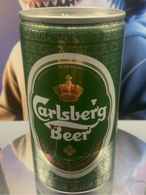 Vintage Beer Can Carlsberg Beer Lager Empty Copenhagen Aluminum Can